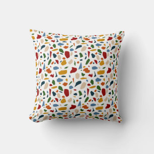 Terrazzo patroon kleurrijk kussen