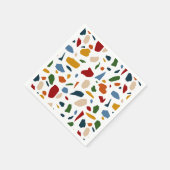 Terrazzo patroon kleurrijk servet (Hoek)