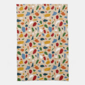 Terrazzo patroon kleurrijk theedoek (Verticaal)