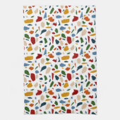 Terrazzo patroon kleurrijk theedoek (Verticaal)