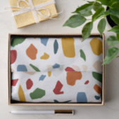 Terrazzo patroon kleurrijk tissuepapier (Geschenk)