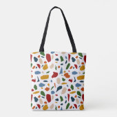Terrazzo patroon kleurrijk tote bag (Achterkant)