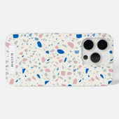Terrazzo Patroon Neutraal Natuurlijk Elegant Case-Mate iPhone Case (Achterkant (horizontaal))