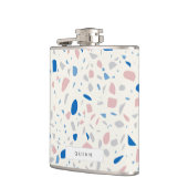 Terrazzo Patroon Neutraal Natuurlijk Elegant Heupfles (Links)