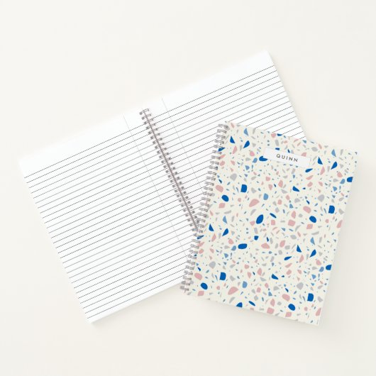 Terrazzo Patroon Neutraal Natuurlijk Elegant Notitieboek (Binnen)