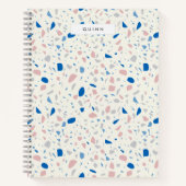 Terrazzo Patroon Neutraal Natuurlijk Elegant Notitieboek (Voorkant)