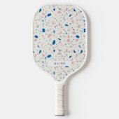 Terrazzo Patroon Neutraal Natuurlijk Elegant Pickleball Paddle (Voorkant)