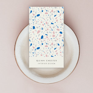 Terrazzo Patroon Neutraal Natuurlijk Elegant Visitekaartje