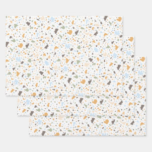 Terrazzo patroon ontwerp inpakpapier vel