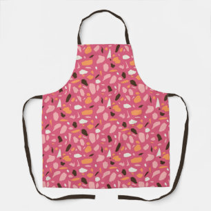 Terrazzo patroon roze schort