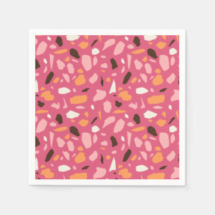 Terrazzo patroon roze servet
