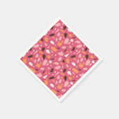 Terrazzo patroon roze servet (Hoek)