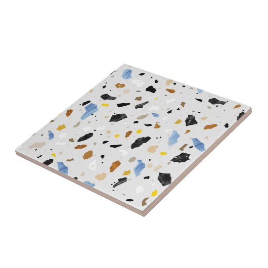 Terrazzo patroontegel tegeltje (Zijkant)