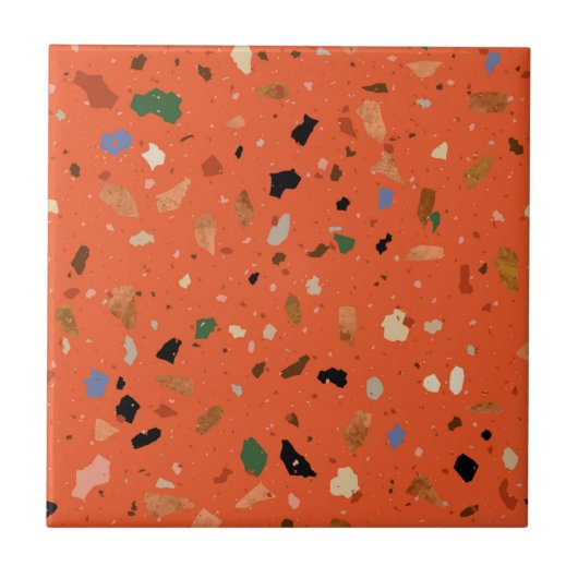 Terrazzo patroontegel tegeltje (Voorkant)