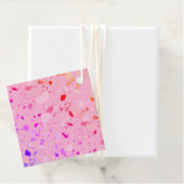 Terrazzo Pattern Hand Drawn Minimale roze Bedankjes Labels (In situ)