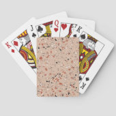 Terrazzo Pattern Modern Minimalist Blush Pink Pokerkaarten (Achterkant)