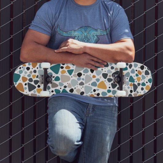 Terrazzo Pattern Persoonlijk Skateboard (Buiten 3)