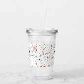 Terrazzo Pattern Pink Apple Teacher Acryl Drinkbeker (Achterkant)