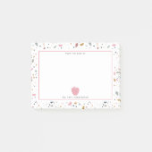 Terrazzo Pattern Pink Apple Teacher Post-it® Notes (Voorkant)