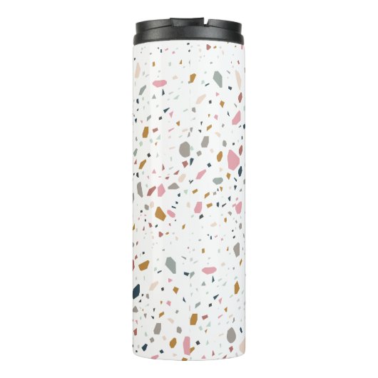 Terrazzo Pattern Pink Apple Teacher Thermosbeker (Achterkant)