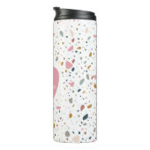 Terrazzo Pattern Pink Apple Teacher Thermosbeker (Geroteerd rechts)