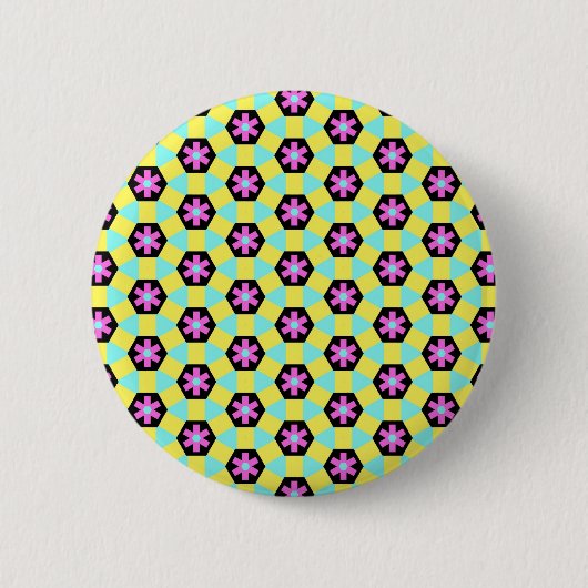 Terrazzo Pattern Ronde Button 5,7 Cm (Voorkant)