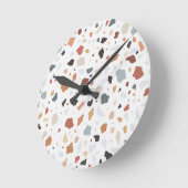 Terrazzo Pattern Ronde Klok (Hoek)
