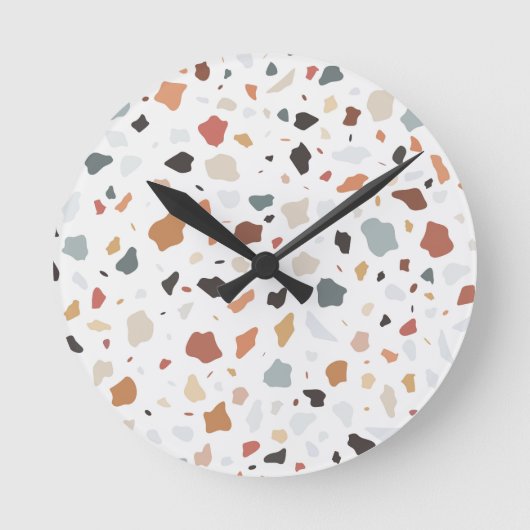 Terrazzo Pattern Ronde Klok (Voorkant)