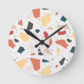 Terrazzo Pattern Ronde Klok (Voorkant)