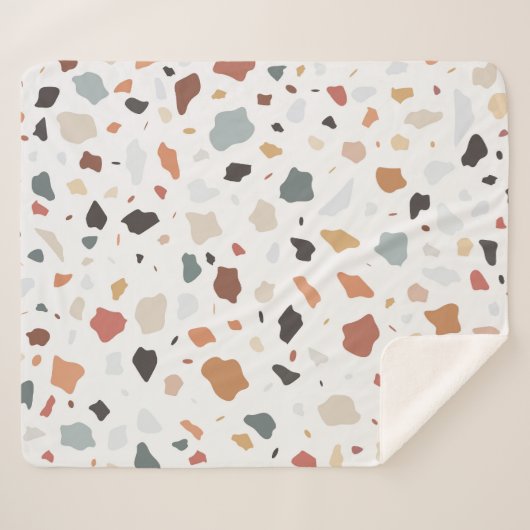 Terrazzo Pattern Sherpa Deken (Voorkant (horizontaal))