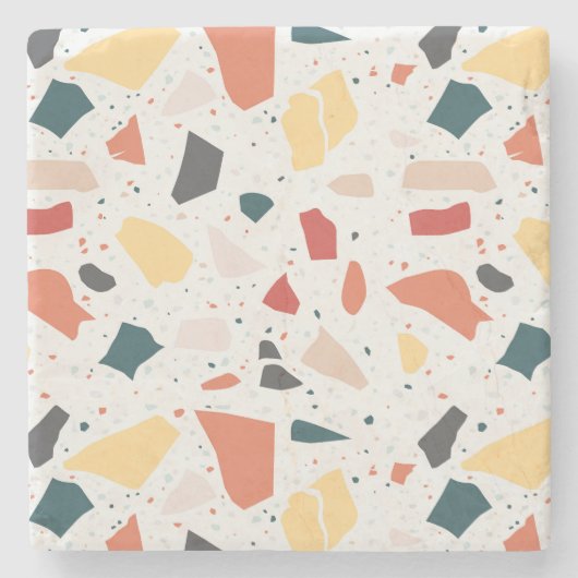 Terrazzo Pattern Stenen Onderzetter (Voorkant)