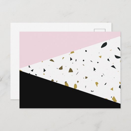 Terrazzo Pattern, Terrazzo Background Briefkaart (Voorkant / Achterkant)