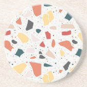 Terrazzo Pattern Zandsteen Onderzetter (Voorkant)