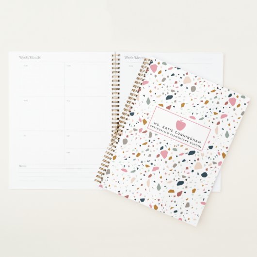 Terrazzo Pink Apple-leraar Planner (Display)