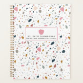 Terrazzo Pink Apple-leraar Planner (Voorkant)