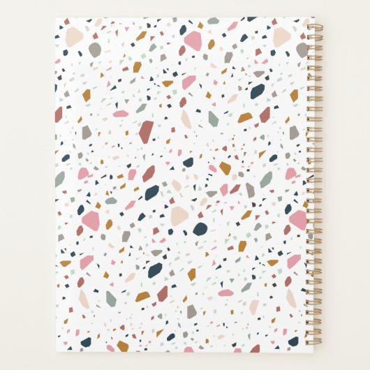 Terrazzo Pink Apple-leraar Planner (Achterkant)