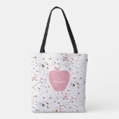 Terrazzo Pink Apple-leraar Tote Bag (Achterkant)