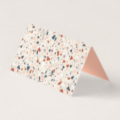 Terrazzo plak blanco plaats kaart visitekaartje (Achterkant)