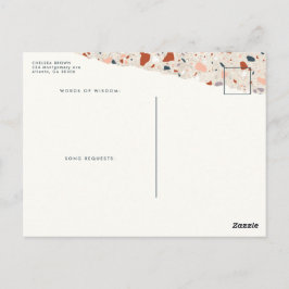 Terrazzo plak bruiloft uitnodiging RSVP