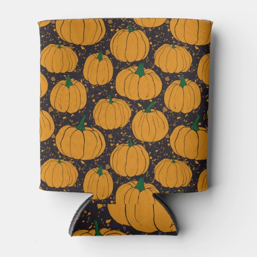 Terrazzo pompoenen, herfstpatroon. blikjeskoeler (Voorkant)