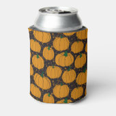 Terrazzo pompoenen, herfstpatroon. blikjeskoeler (Blikje Achterkant)