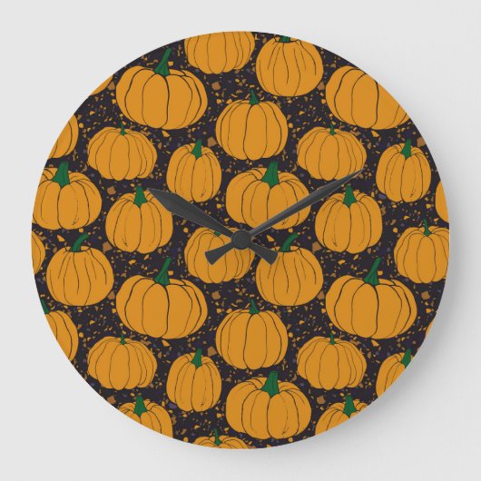 Terrazzo pompoenen, herfstpatroon. grote klok (Voorkant)
