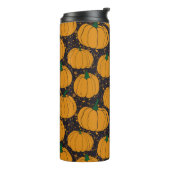 Terrazzo pompoenen, herfstpatroon. thermosbeker (Gedraaid links)