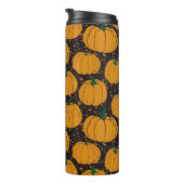 Terrazzo pompoenen, herfstpatroon. thermosbeker (Geroteerd rechts)