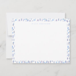 Terrazzo Print Flat Note Kaart in Lila Notitiekaartje