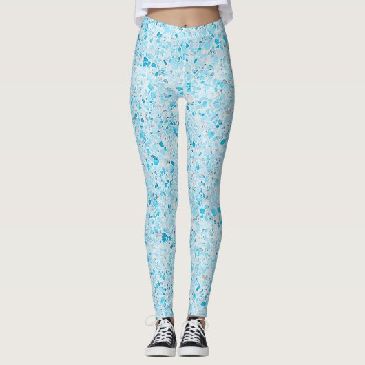 Terrazzo Print Leggings – Moderne Stijl (Voorkant)