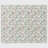 Terrazzo Red Green Holiday Kerstmis Cadeaupapier (Vlak)