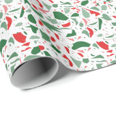 Terrazzo Red Green Holiday Kerstmis Cadeaupapier (Rol Hoek)