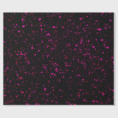 Terrazzo Retro Black Hot Pink  Pattern Cadeaupapier (Vlak)