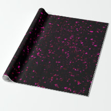 Terrazzo Retro Black Hot Pink  Pattern